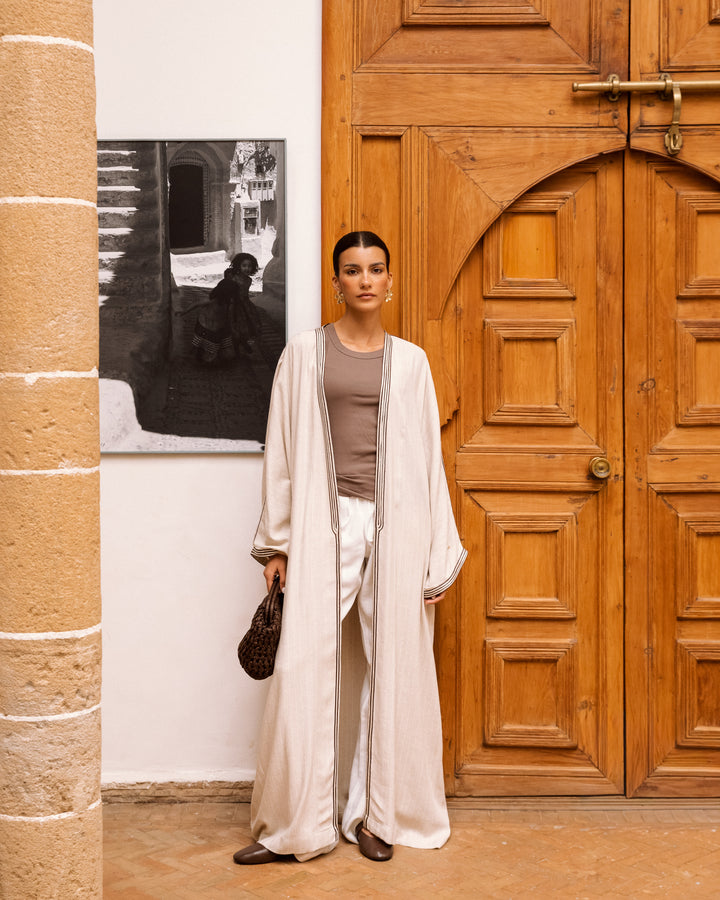 Nayla Abaya Sand Chestnut