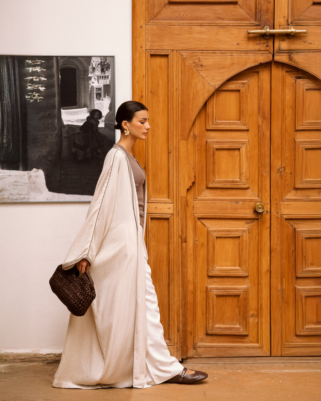 Nayla Abaya Sand Chestnut