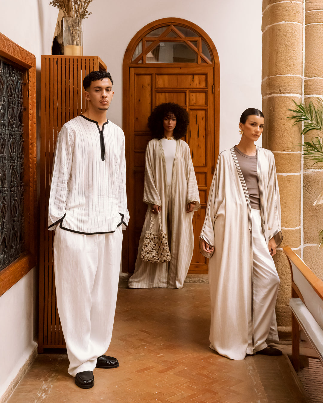 Joud Tunic Men Ivory Black