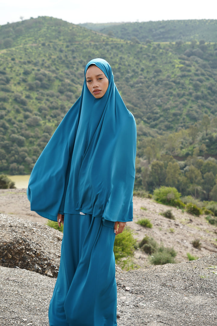 Khimar Set Teal Blue