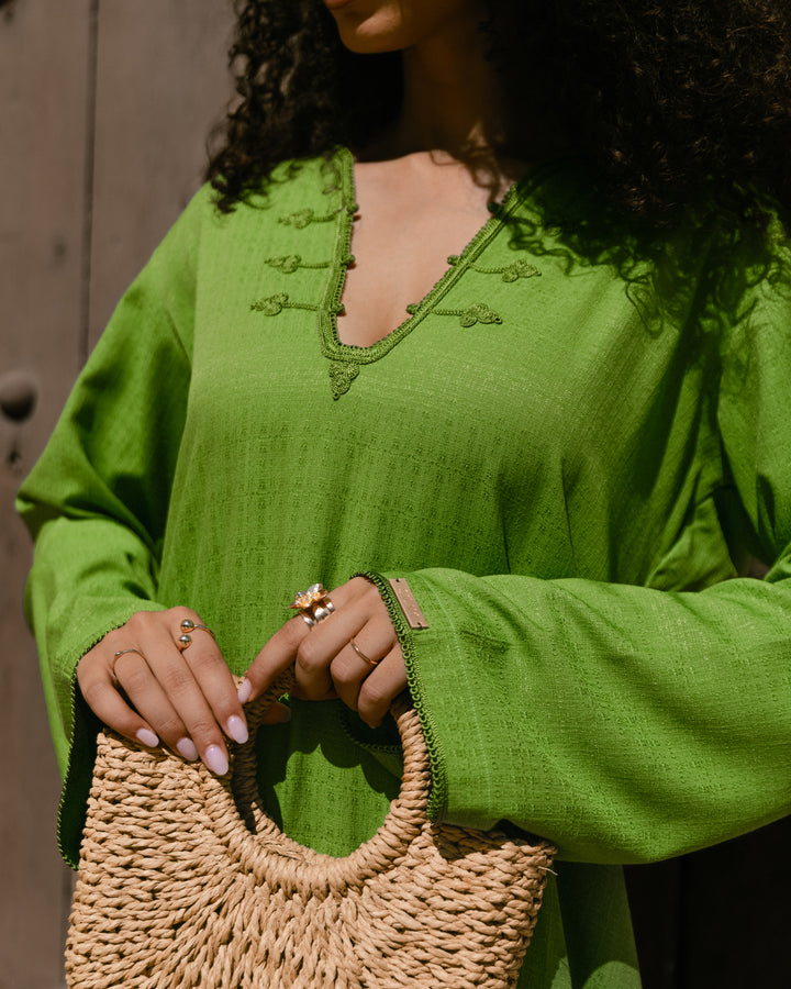 Khadra Dress Zaytoun green