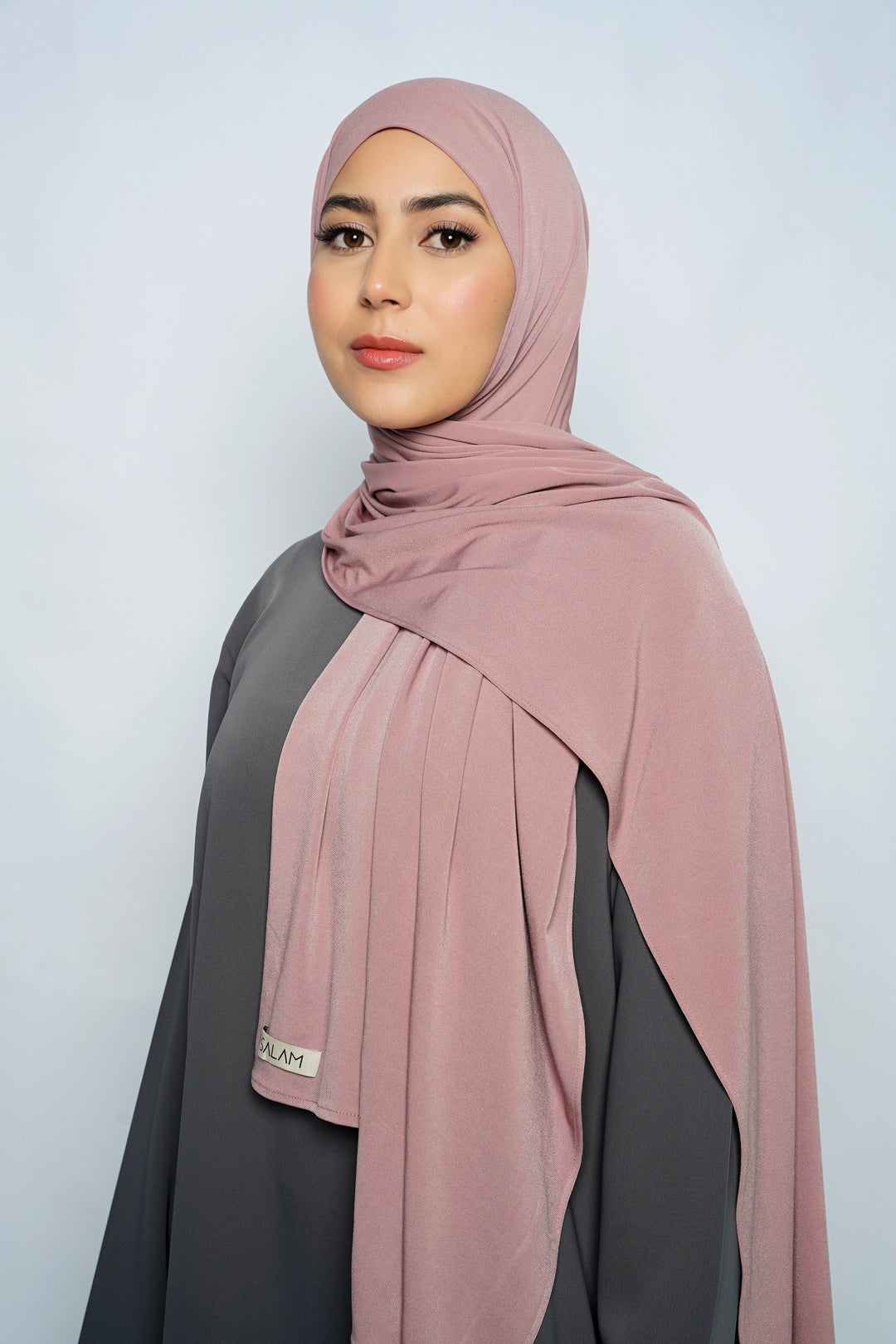 Premium Jersey Hijab-Dusty Rose